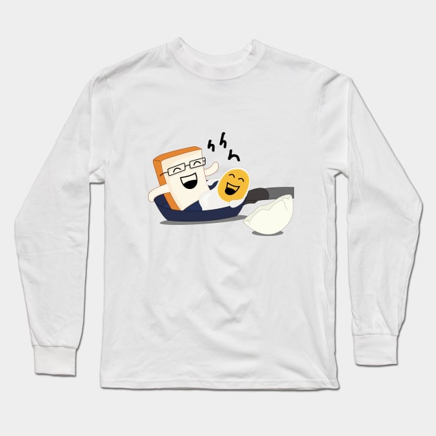 Happiness you and me What The Egg Long Sleeve T-Shirt by LaartStudio